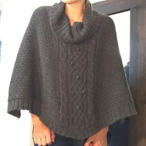 Cowlneck Knit Poncho